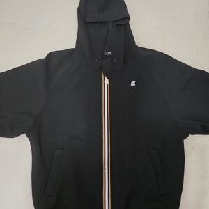 Black Hooded Zip-Up Jacket